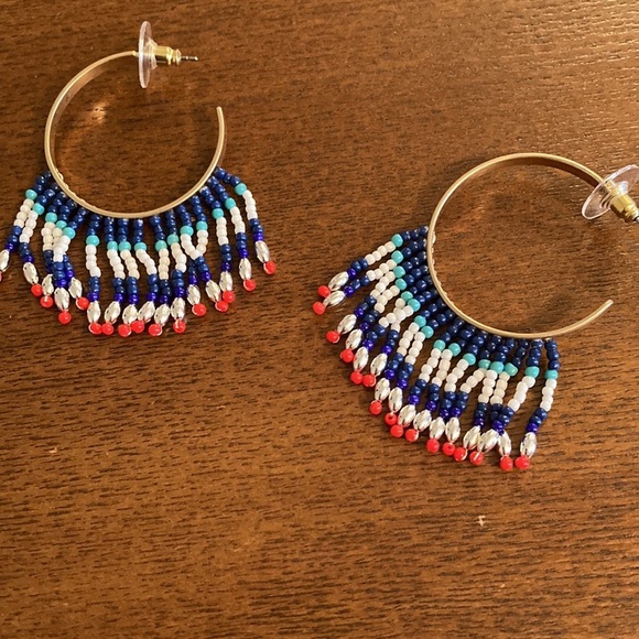🎈3/$25🎈Rebecca Minkoff Fringe Hoop Earrings 🆕 - Picture 3 of 4